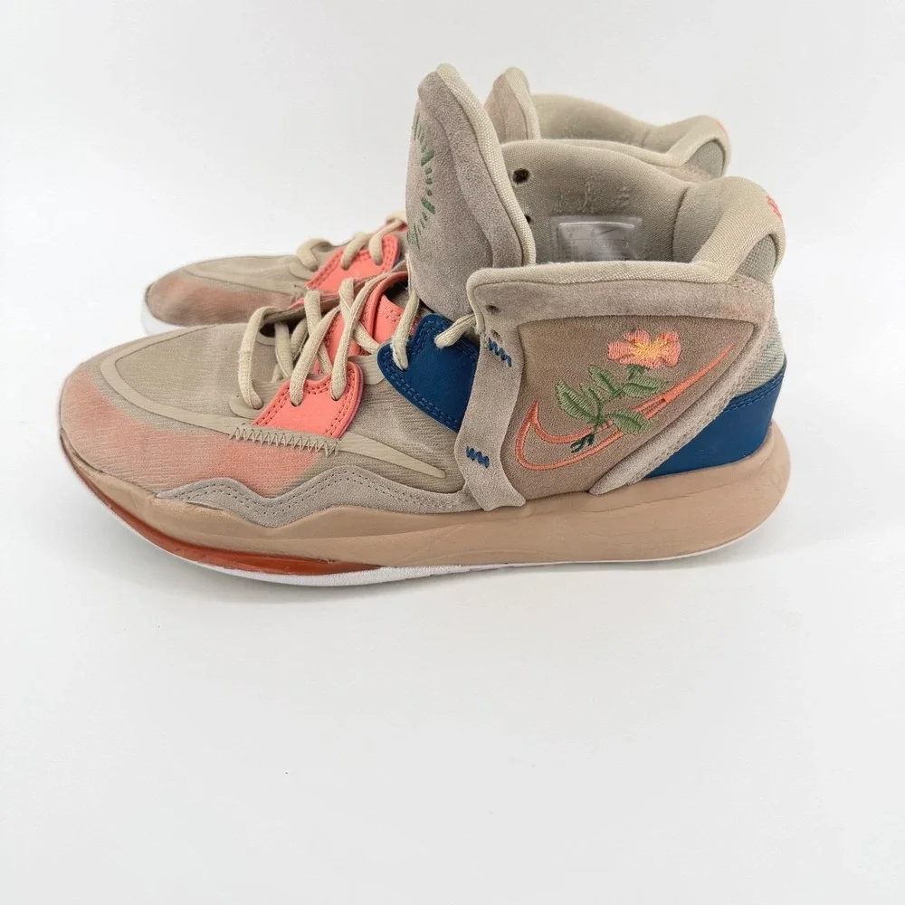 Nike Kyrie Infinity Tan Beige Floral Embroidery Basketball Shoes Womens 8‎